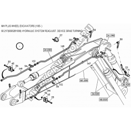 Гидросистема/HYDRAULIC SYSTEM READJUST. DEVICE GRAB TURNING 60.217(6555281000) New Holland MH Plus