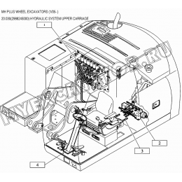 Гидросистема/HYDRAULIC SYSTEM UPPER CARRIAGE 20.030(2988245000) New Holland MH Plus