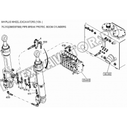 Гидросистема/PIPE-BREAK PROTEC. BOOM CYLINDERS 76.210(2985357000) New Holland MH Plus