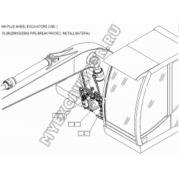 Гидросистема/PIPE-BREAK PROTEC. INSTALL.MATERIAL 76.200(2991522000) New Holland MH Plus