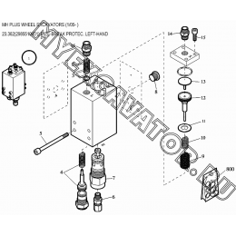 Гидросистема/PIPE-BREAK PROTEC. LEFT-HAND 23.362(2985510001) New Holland MH Plus