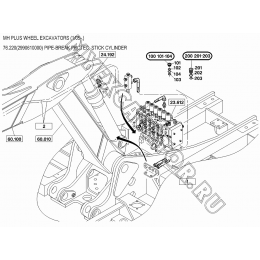 Гидросистема/PIPE-BREAK PROTEC. STICK CYLINDER 76.220(2990610000) New Holland MH Plus