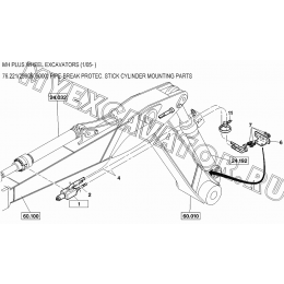 Гидросистема/PIPE-BREAK PROTEC. STICK CYLINDER MOUNTING PARTS 76.221(2990609000) New Holland MH Plus