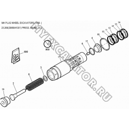 Гидросистема/PRESS. MAINT. VLV. 23.260(2985041001) New Holland MH Plus