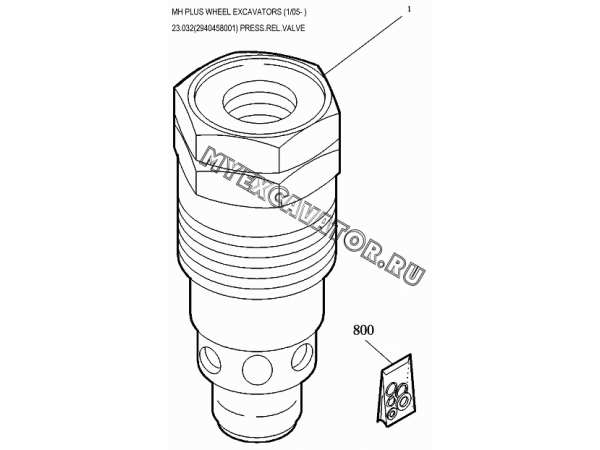 Гидросистема/PRESS.REL.VALVE 23.032(2940458001) New Holland MH Plus