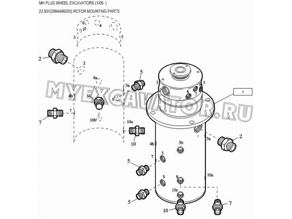 Гидросистема/ROTOR MOUNTING PARTS 22.501(2984466000) New Holland MH Plus