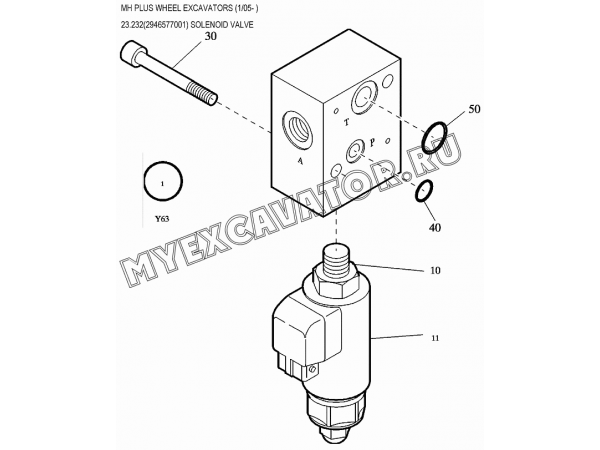 Гидросистема/SOLENOID VALVE 23.232(2946577001) New Holland MH Plus