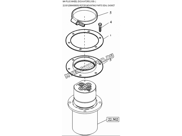 Гидросистема/ROTOR MOUNTING PARTS SEAL GASKET 22.501(2984458000) New Holland MH Plus