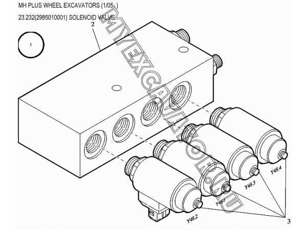 Гидросистема/SOLENOID VALVE 23.232(2985010001) New Holland MH Plus