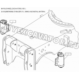 Гидросистема/STABILIZER CYL. SWING AXLE INSTALL.MATERIAL 24.310(2989740000) New Holland MH Plus