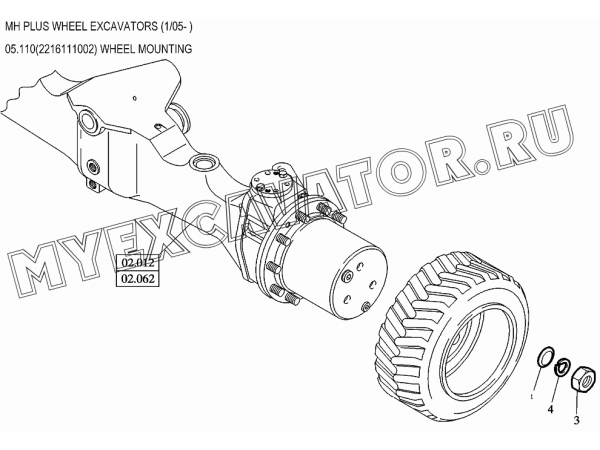 Колеса/WHEEL MOUNTING 05.110(2216111002) New Holland MH Plus