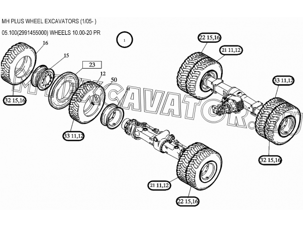 Колеса/WHEELS 10.00-20 PR 05.100(2991455000) New Holland MH Plus