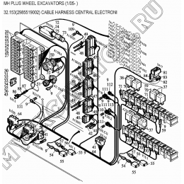 Жгуты проводов/CABLE HARNESS CENTRAL ELECTRONI 32.153(2985519002) New Holland MH Plus