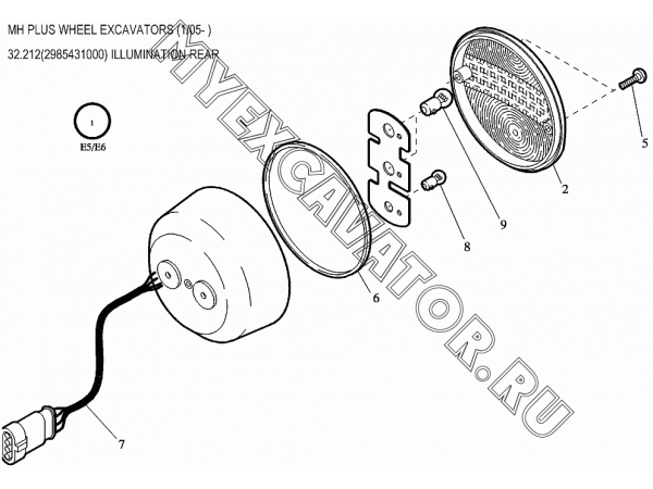 Освещение/ILLUMINATION REAR 32.212(2985431000) New Holland MH Plus