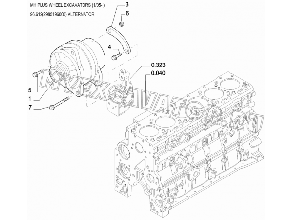 Генератор/ALTERNATOR 96.612(2985196000) New Holland MH Plus