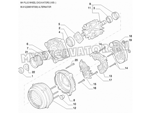 Генератор/ALTERNATOR 96.612(2985197000) New Holland MH Plus