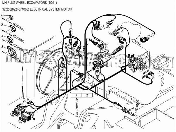 Электрооборудование двигателя/ELECTRICAL SYSTEM MOTOR 32.250(8924071000) New Holland MH Plus