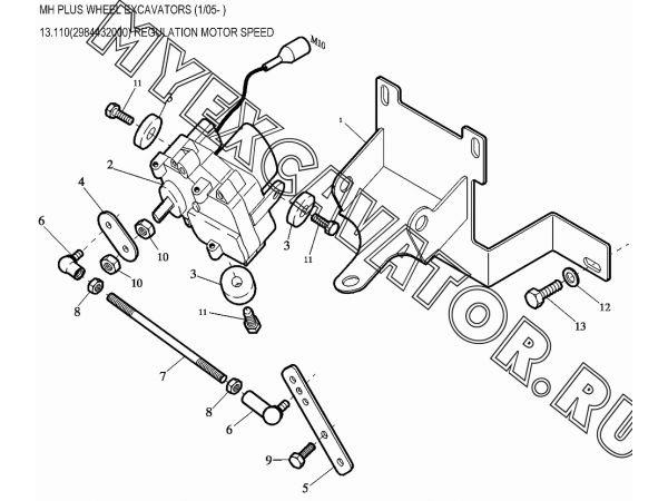 Регулятор скорости/REGULATION MOTOR SPEED 13.110(2984432000) New Holland MH Plus