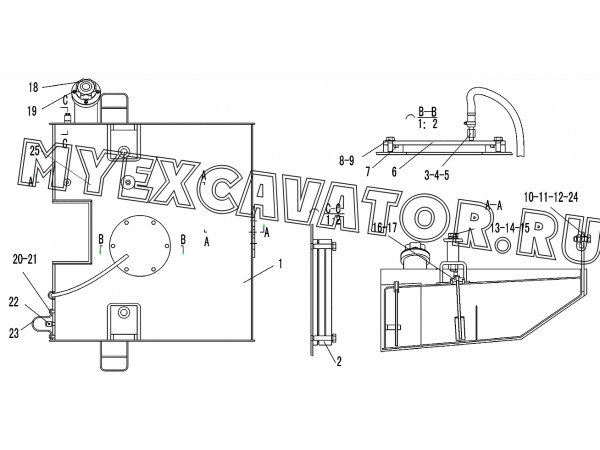 Топливный бак A2-2902000871 SDLG LG936L