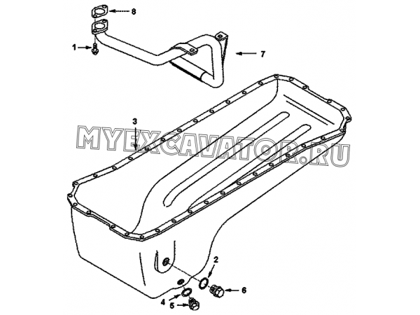 Масляный картер OP9005ZZ A38-4110000555 SDLG LG936L