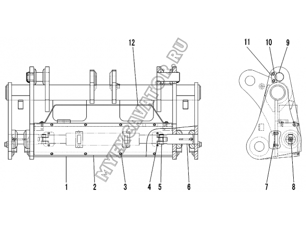 Быстросменный кронштейн G2-2918000898 SDLG LG936L