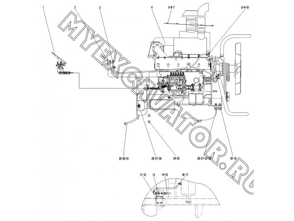 Двигатель/DIESEL ENGINE ASS'Y A1-2901001634 SDLG LG952H