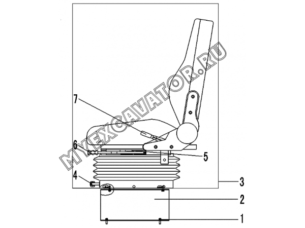 Сиденье/SEAT ASSEMBLY(331002) L7-2930000761 SDLG LG952H