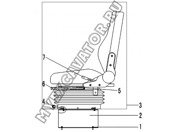 Сиденье/SEAT ASSEMBLY (321013) L4-2930000761 SDLG LG952H