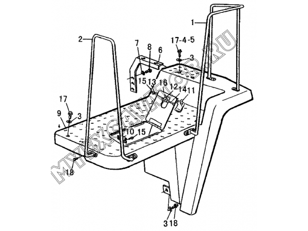 Подножка левая/LEFT BENCH GROUP M2-2120900584 SDLG LG952H