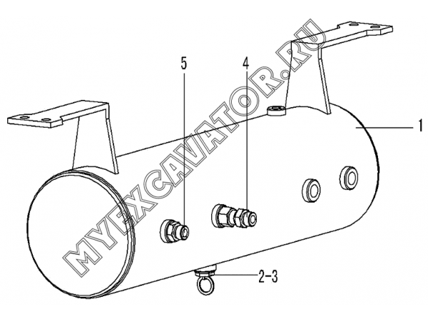 Ресивер/AIR RESERVOIR J2-2922000104 SDLG LG952H