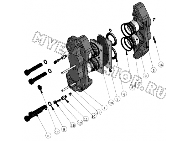 Тормоз дисковый/DISC BRAKE(371104) E20-4120001739 SDLG LG952H