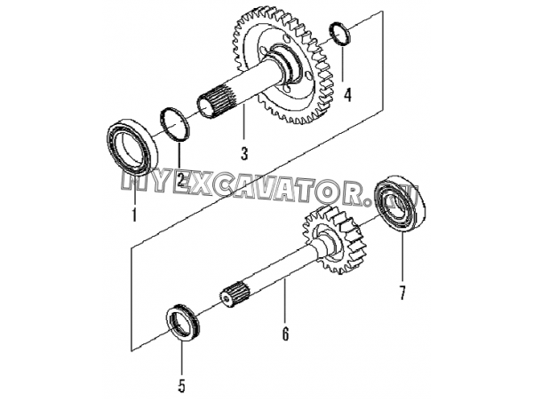 Коробка передач/3RD SHAFT ASS’Y C3-2030900027 SDLG LG952H