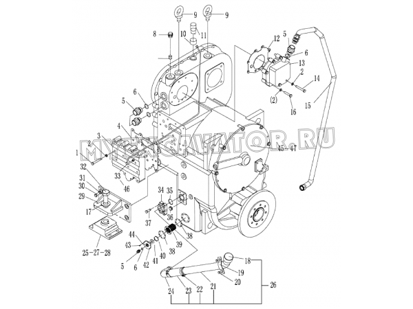 Коробка передач/TRANSMISSION ASSEMBLY C1-2905001691 SDLG LG952H