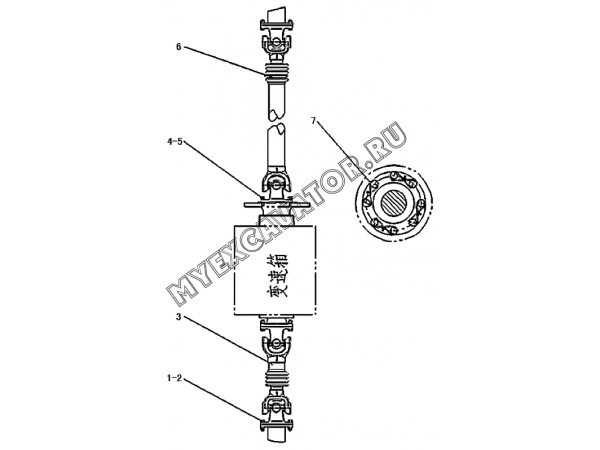 Карданные валы/DRIVE SHAFT GROUP E4-2908000797 SDLG LG952H