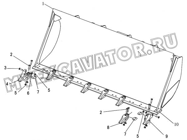 Ковш/BUCKET ASSEMBLY H2-2917004716 SDLG LG952H