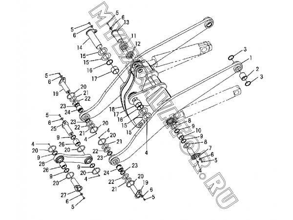 Стрела/LINKAGE STRUCTURE H1-2915001098 SDLG LG952H