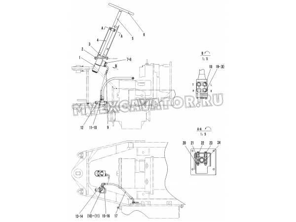 Рулевой механизм/STEERING UNIT ASSEMBLY I2-2920000860 SDLG LG952H