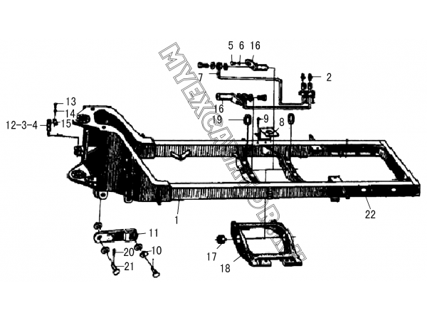 Задняя полурама/REAR FRAME K4-2927000899 SDLG LG952H