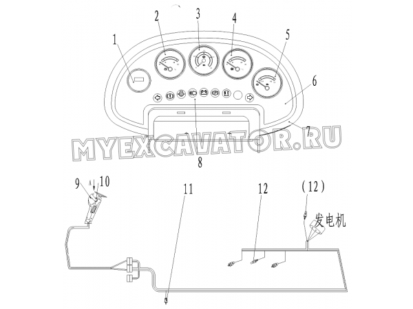 Панель приборов/PANEL ASSEMBLY O2-2937001284 SDLG LG952H