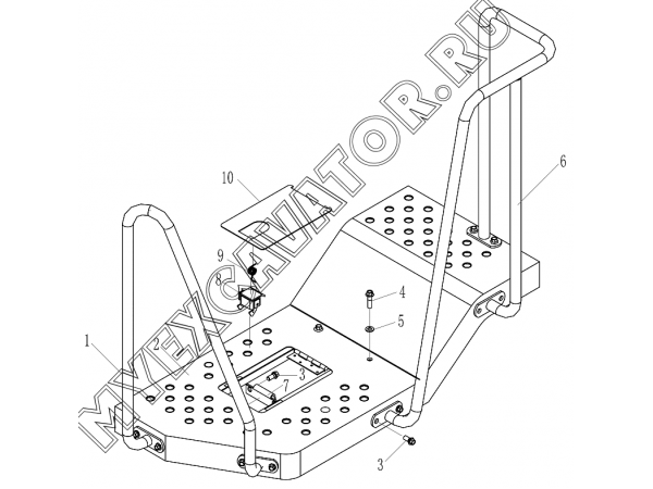 Подножка левая/LEFT BENCH GROUP SDLG LG953