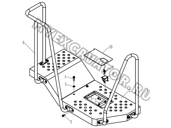 Подножка правая/RIGHT BENCH GROUP SDLG LG953