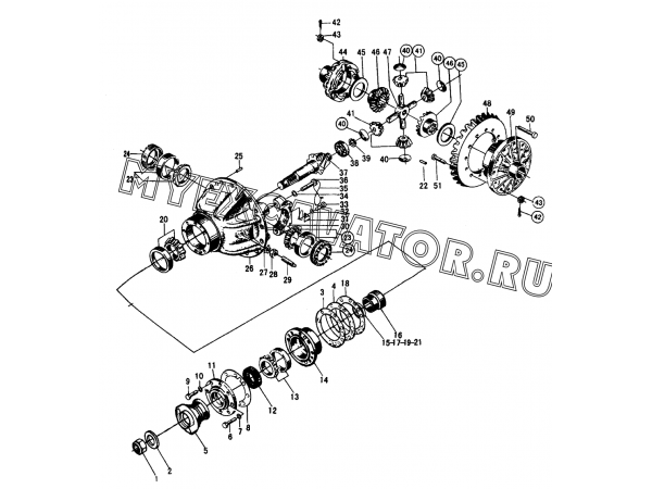 Задний ведущий мост/REAR AXLE ASSEMBLY SDLG LG953