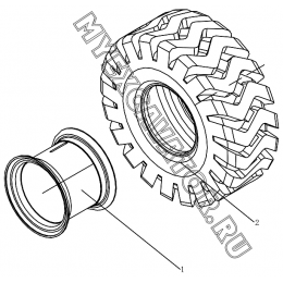 Колесо/RIM AND TYRE ASSEMBLY SDLG LG953