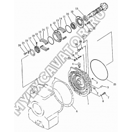 1502 Крышка картера коробки передач задняя Shantui SD16