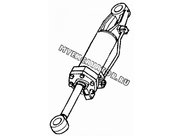 Гидроцилиндр, регулирующий угол рыхлителя с одиночной стойкой Shantui SD22