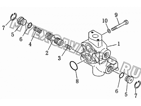 Главный клапан регулировки давления Shantui SD22