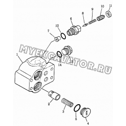 Клапан управления рыхлителем (2/2) Shantui SD22