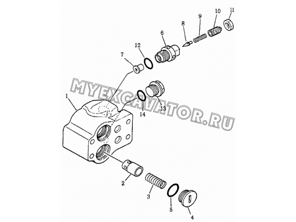 Клапан управления рыхлителем (2/2) Shantui SD22