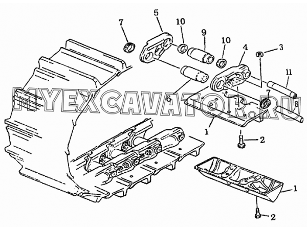 Гусеничный трак (стандартный тип) Shantui SD22