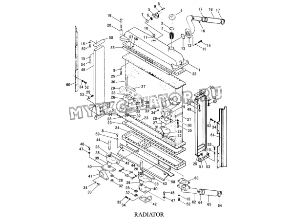 Радиатор/RADIATOR Shantui SD23